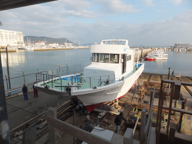 高知大学「豊旗丸」進水、試運転、回航2024./2/17